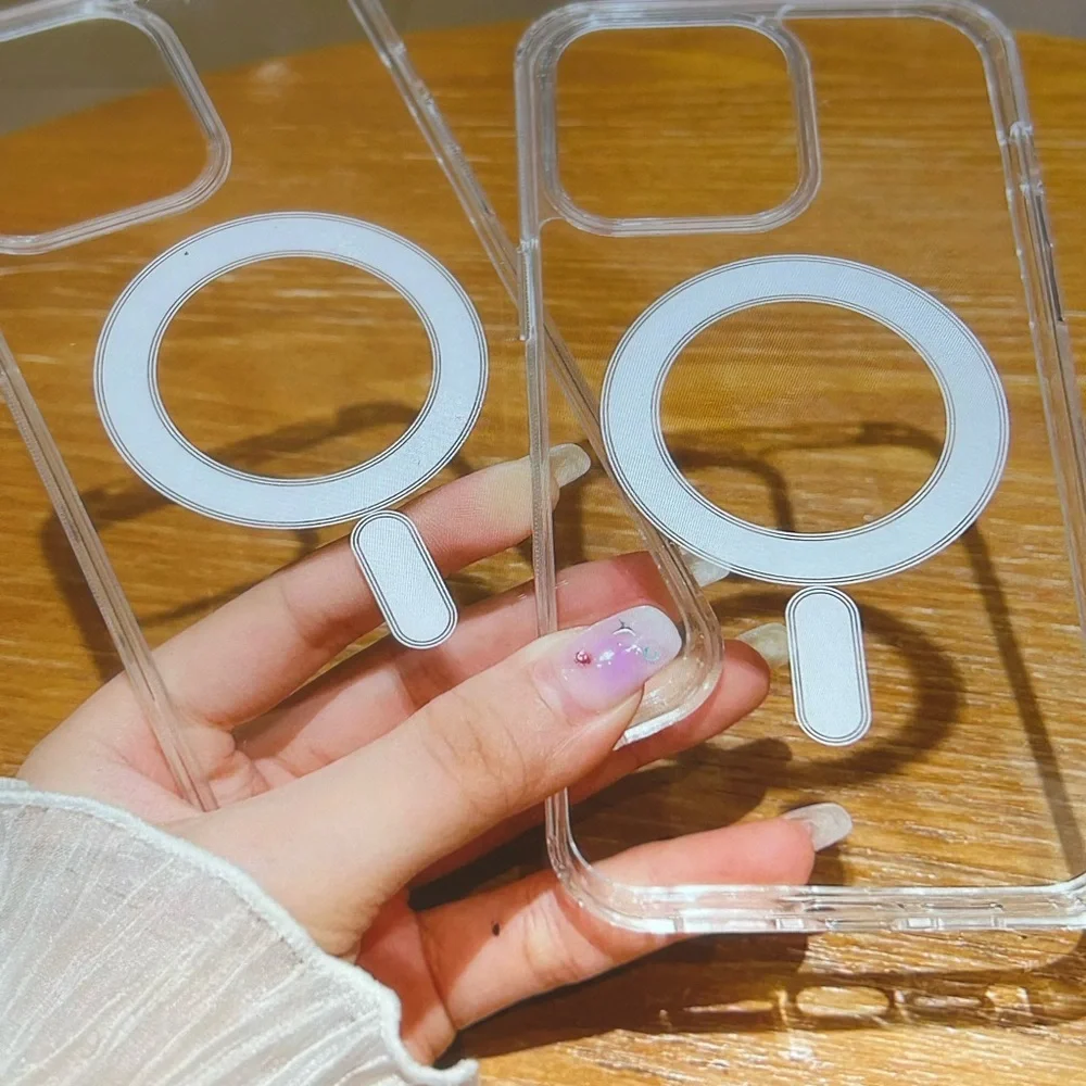 Apple Transparent Magnetic Phone Case